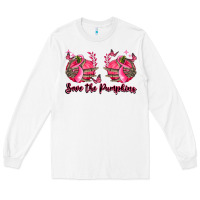 White save the pumpkins Long Sleeve Tee - LillyAllenDesigns