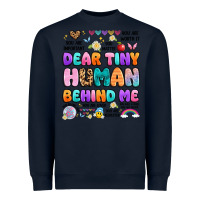 Navy dear tiny human behind me Heavyweight Sweatshirt - Artiststas