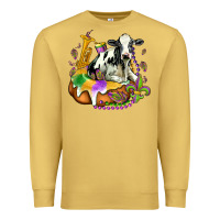 Antique Gold holstein mardi gras Premium Sweatshirt - OliviaCreatesArt