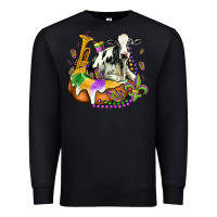 Black holstein mardi gras Premium Sweatshirt - OliviaCreatesArt