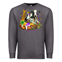 Charcoal Heather holstein mardi gras Premium Sweatshirt - OliviaCreatesArt