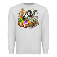 Dove Grey holstein mardi gras Premium Sweatshirt - OliviaCreatesArt