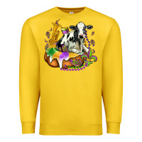 Lemon holstein mardi gras Premium Sweatshirt - OliviaCreatesArt