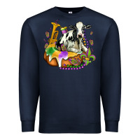 Navy holstein mardi gras Premium Sweatshirt - OliviaCreatesArt