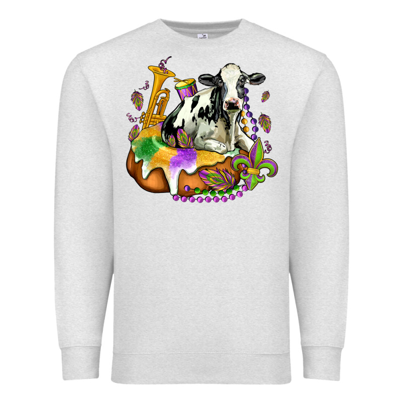 Holstein Mardi Gras Premium Sweatshirt by OliviaCreatesArt | Teevron