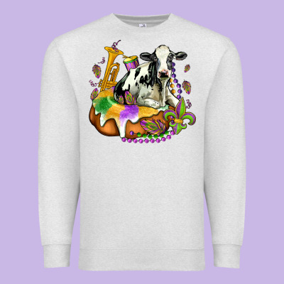 Holstein Mardi Gras Premium Sweatshirt Designed By Oliviacreatesart