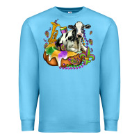 Ocean Blue holstein mardi gras Premium Sweatshirt - OliviaCreatesArt
