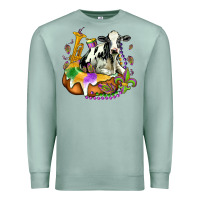 Seafoam holstein mardi gras Premium Sweatshirt - OliviaCreatesArt