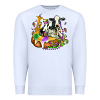 White holstein mardi gras Premium Sweatshirt - OliviaCreatesArt