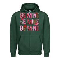 Sports Green Be mine be mine be mine Valentine's Day Zipper Hoodie - HowdyJamesFarm