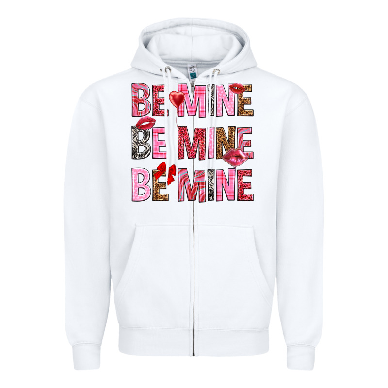 Be Mine Be Mine Be Mine Valentine's Day Zipper Hoodie by HowdyJamesFarm | Teevron