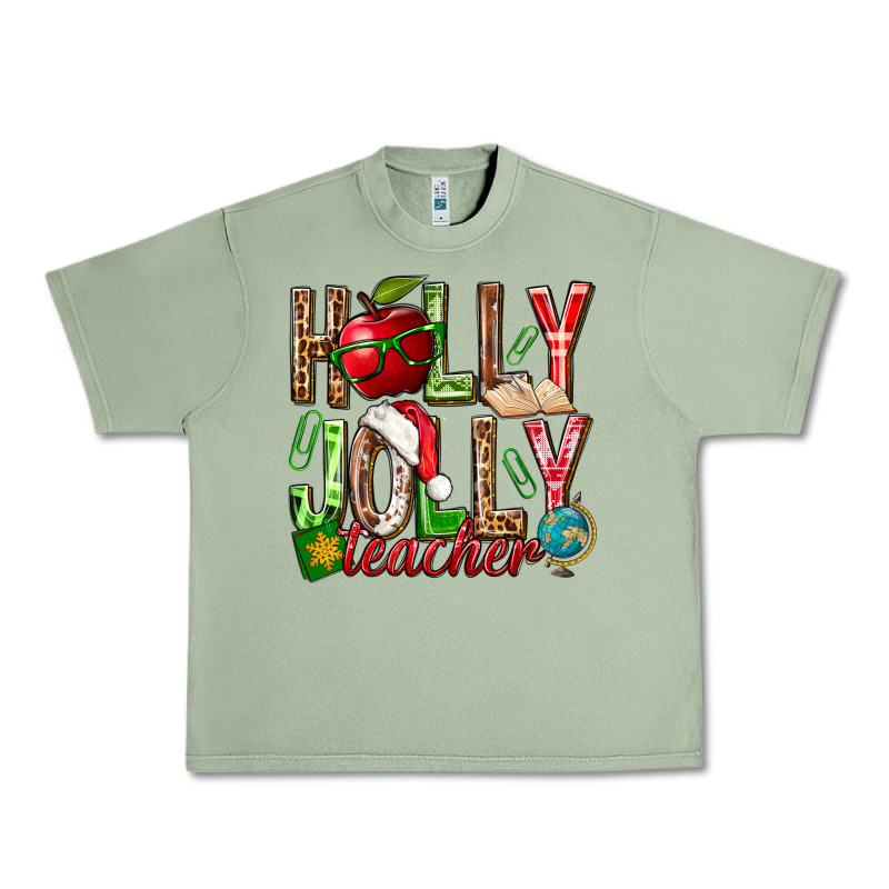 Holly Jolly Teacher Urban Heavy Tee by NancyCooperArtShop | Teevron