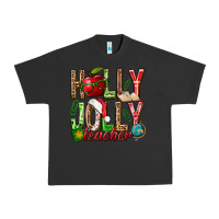 Pigment Black holly jolly teacher Urban Heavy Tee - NancyCooperArtShop