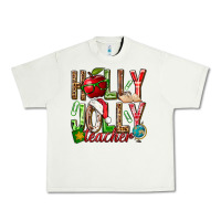 Pistachio holly jolly teacher Urban Heavy Tee - NancyCooperArtShop