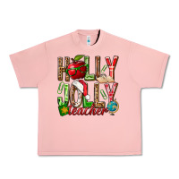 Salmon holly jolly teacher Urban Heavy Tee - NancyCooperArtShop
