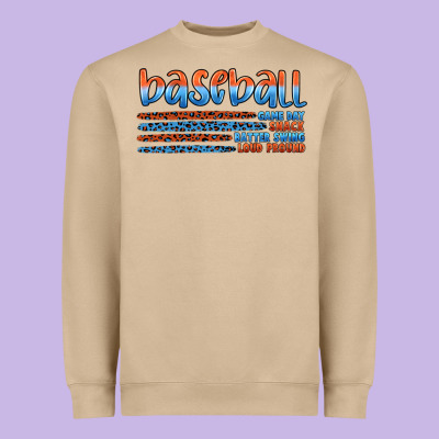 Vintage Baseball Heavyweight Sweatshirt Designed By Artiststas