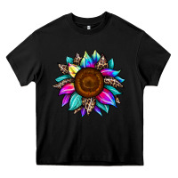 Black sunflower tie dye Heavy Core Tee - JahusDesignShop