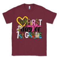 Burgundy my first day of 1st grade Classic Tee - NancyCooperArtShop
