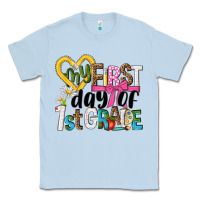 Dusty Blue my first day of 1st grade Classic Tee - NancyCooperArtShop