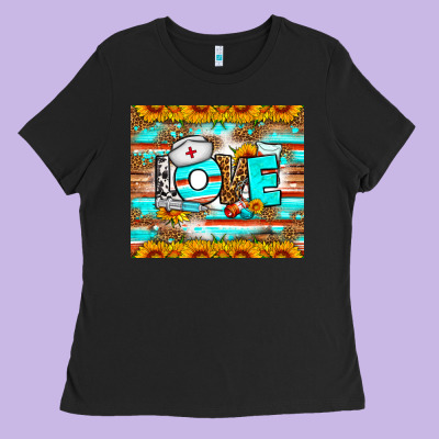 Western Love Nurse Tumbler Ladies Tee Designed By Bundleandbundleshop