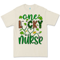 Leopard Glitter One Lucky Nurse Premium Tee | Teevron