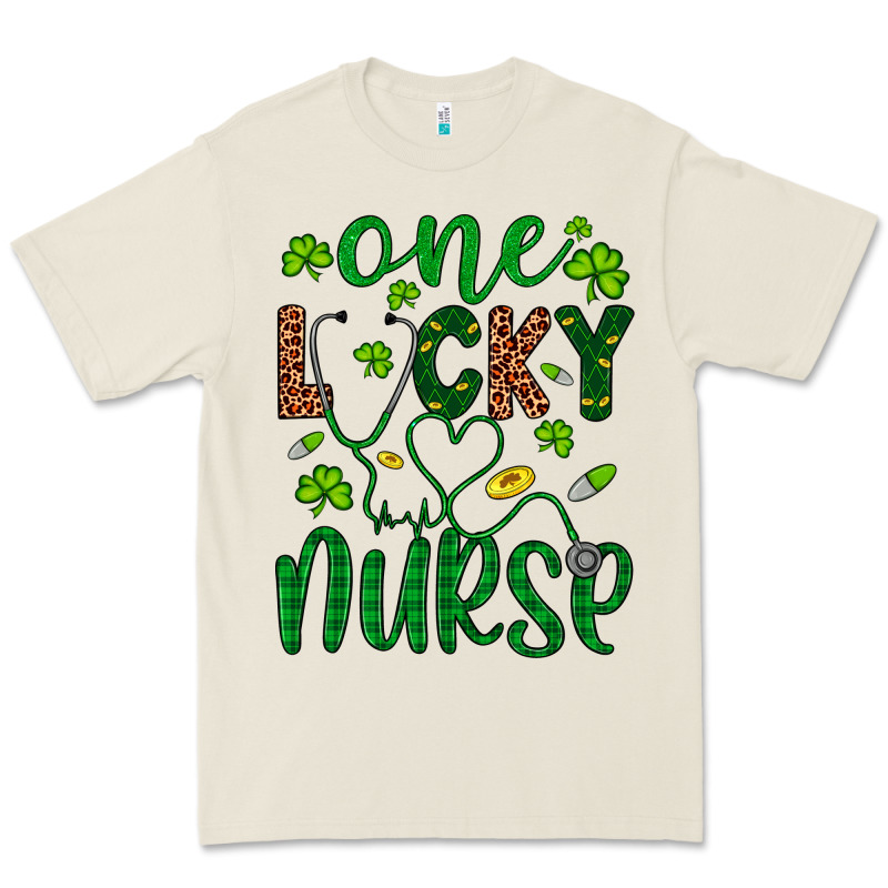 Leopard Glitter One Lucky Nurse Premium Tee by Artiststas | Teevron