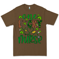 Cacao Leopard Glitter One Lucky Nurse Premium Tee - Artiststas