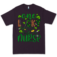 Plum Leopard Glitter One Lucky Nurse Premium Tee - Artiststas