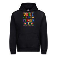 Black Until all the pieces fit Urban Hoodie - CowhideDigitalArt