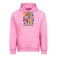 Fuchsia Pink Until all the pieces fit Urban Hoodie - CowhideDigitalArt
