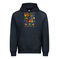 Navy Until all the pieces fit Urban Hoodie - CowhideDigitalArt
