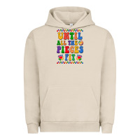 Pigment French Oak Until all the pieces fit Urban Hoodie - CowhideDigitalArt