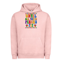 Pigment Salmon Until all the pieces fit Urban Hoodie - CowhideDigitalArt