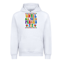 White Until all the pieces fit Urban Hoodie - CowhideDigitalArt