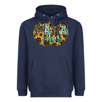 Navy Mama vibes leopard mother's day Heavyweight Hoodie - HowdyJamesFarm