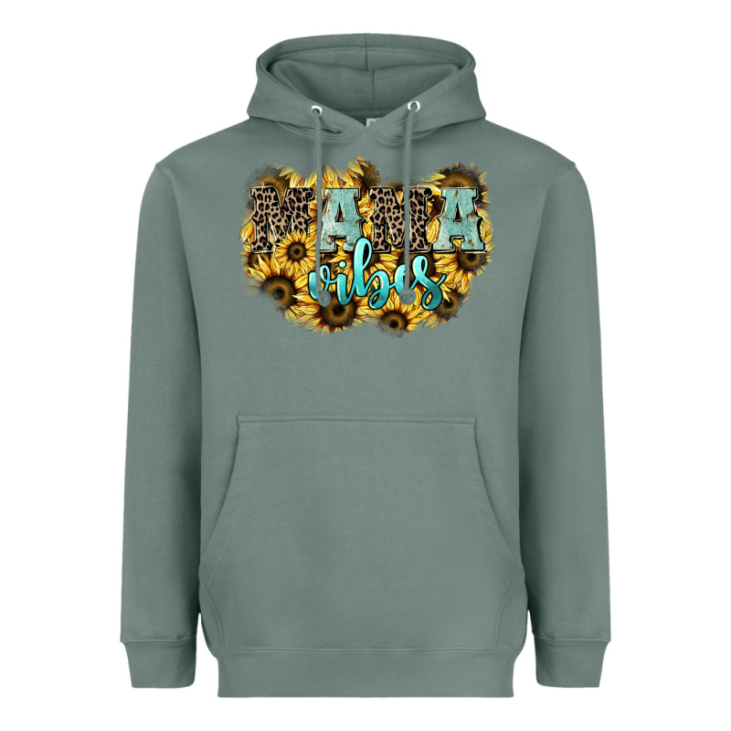 Mama Vibes Leopard Mother's Day Heavyweight Hoodie by HowdyJamesFarm | Teevron