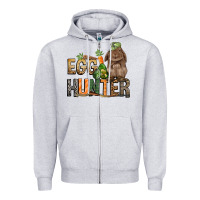 Egg Hunter With Rabbit Easter Day Zipper Hoodie | Teevron