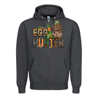 Smoke Egg hunter with rabbit Easter Day Zipper Hoodie - HowdyJamesFarm