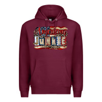 Burgundy American junkie 4th of july Premium Hoodie - CowGirlArtShop