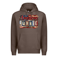 Coffee American junkie 4th of july Premium Hoodie - CowGirlArtShop