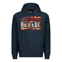Navy American junkie 4th of july Premium Hoodie - CowGirlArtShop
