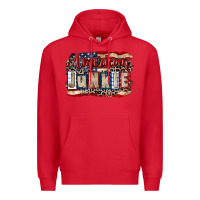 Red American junkie 4th of july Premium Hoodie - CowGirlArtShop