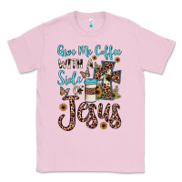 Bubblegum Pink give me coffee with a side of jesus Classic Tee - JahusDesignShop