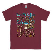 Burgundy give me coffee with a side of jesus Classic Tee - JahusDesignShop