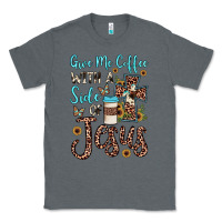 Charcoal Heather give me coffee with a side of jesus Classic Tee - JahusDesignShop