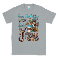 Heather Grey give me coffee with a side of jesus Classic Tee - JahusDesignShop