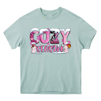 Arona pink cozy season with snowman ado Heavy Core Tee - AdoDesignShop