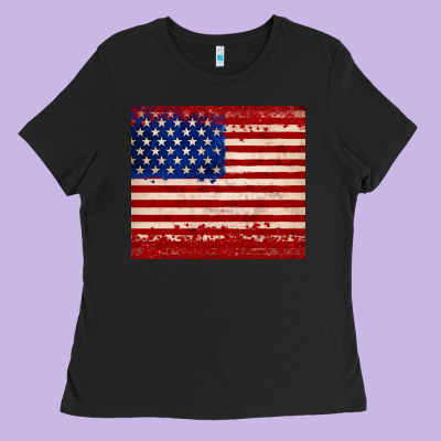 American Flag Tumbler Ladies Tee Designed By Jahusdesignshop