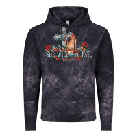 Cloud Black she will not fail psalm christian cross pray Vintage Hoodie - NancyCooperArtShop