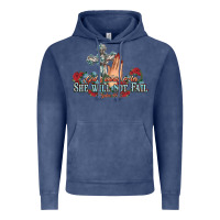 Vintage Denim she will not fail psalm christian cross pray Vintage Hoodie - NancyCooperArtShop